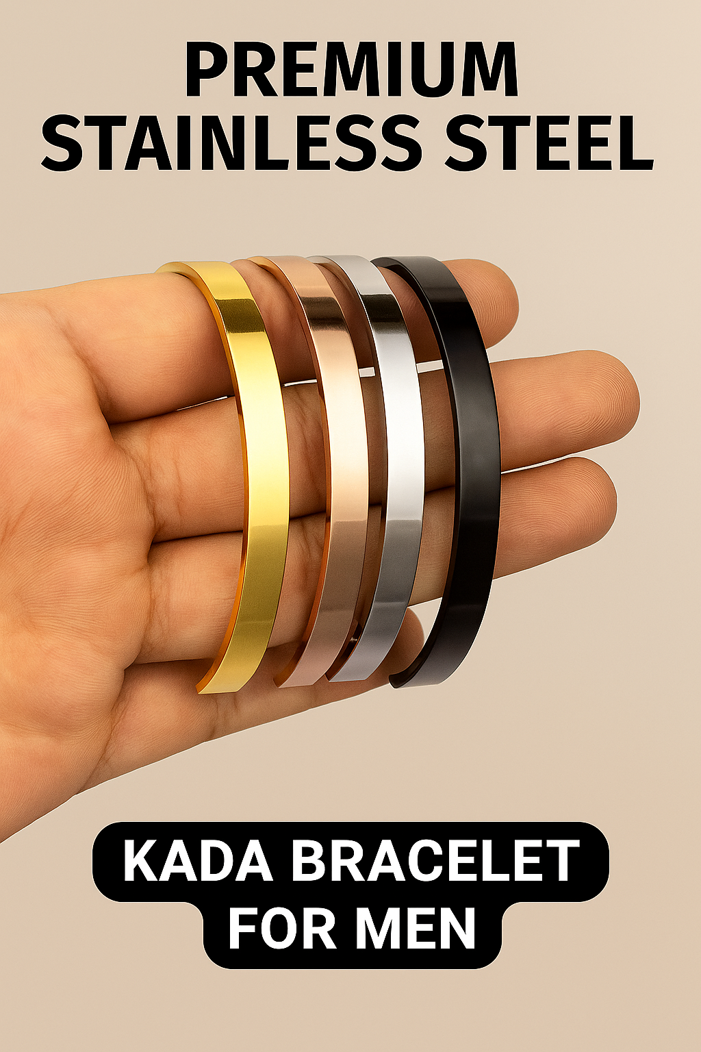 Premium Stainless Steel Kada Bracelet for Men – Bold, Stylish & Rust-Free