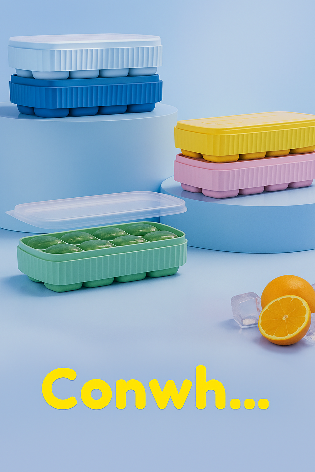 CityMartX™ Stackable Smart Ice Tray Set – Freeze Easy, Pop Clean!